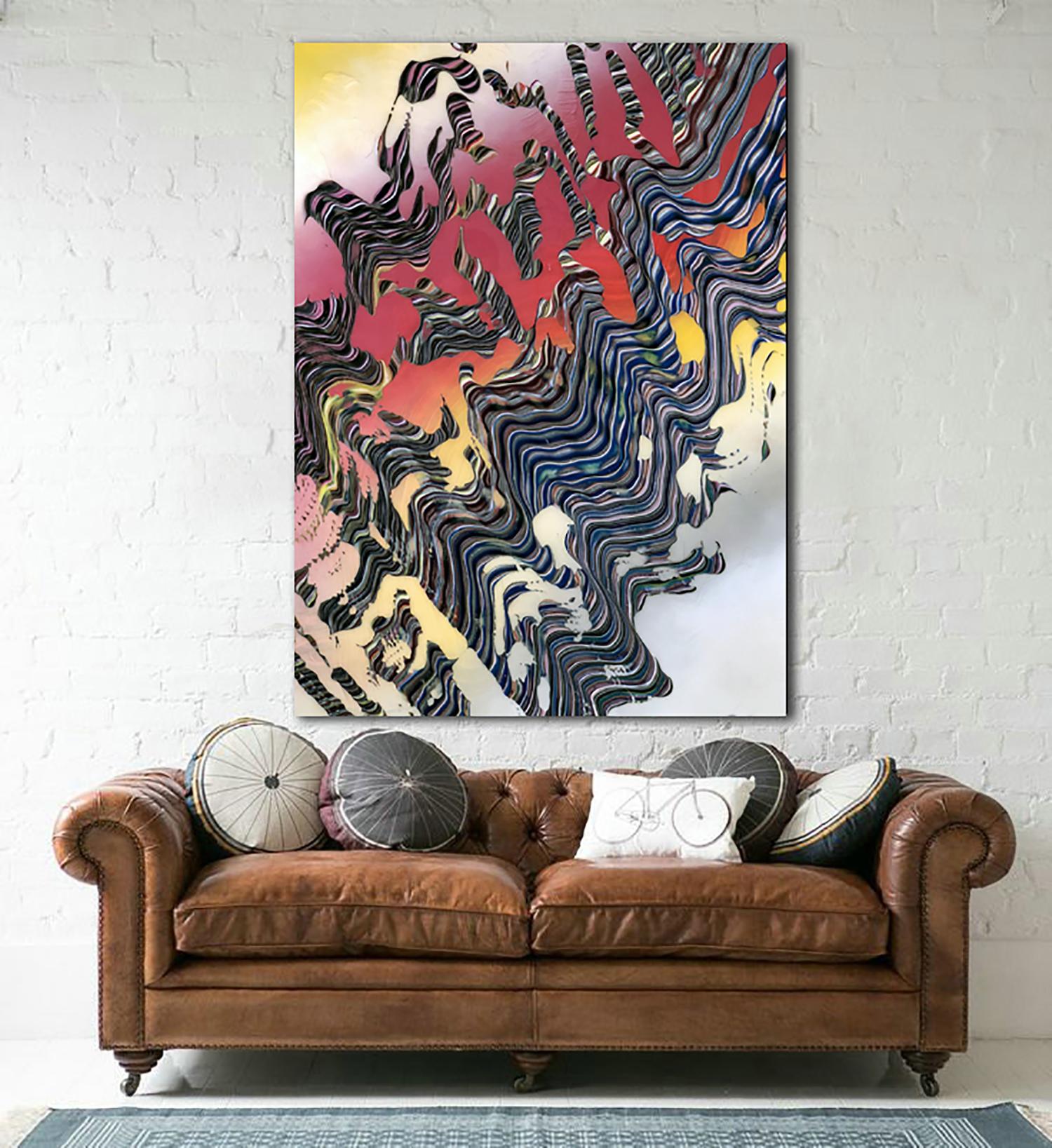 Armen Antaramian Abstract Painting - Falling