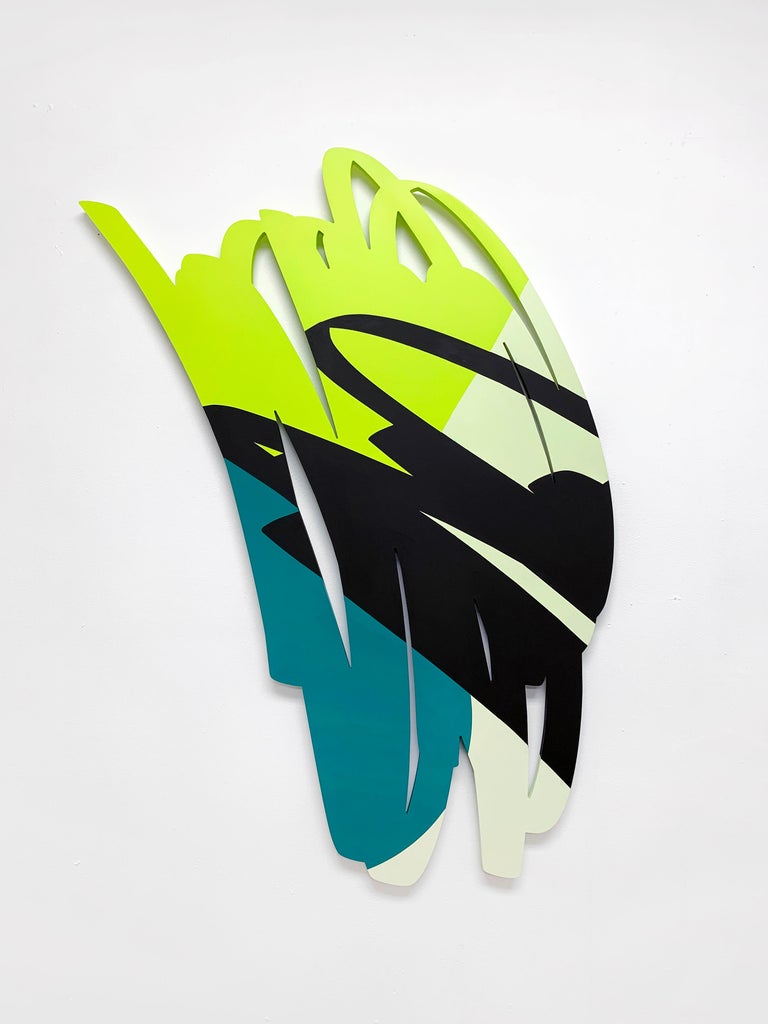 Ryan Coleman Abstract Sculpture - Scribbles Green