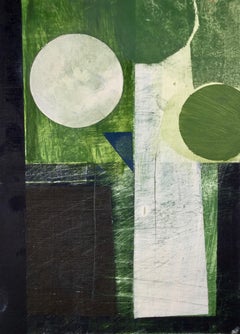 Daisy Cook, Tree with Sap Green I. Abstract, geometric, bold, oil painting