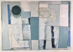 Untitled (Shape of Space), Daisy Cook. Large geometric oil painting on canvas