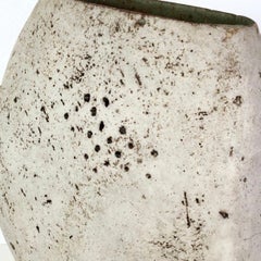 Irregular vessel II - stoneware ceramic, chalky, dry white glaze