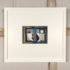 Bottle Still life with Raw Umber - abstract, geometry, blue, brown