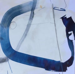 Navy III, 2018 - abstract painting with blue,  contemporary art, minimalist
