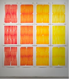 O.3/Y.5 Grid by Michael Marlowe, watercolor on paper