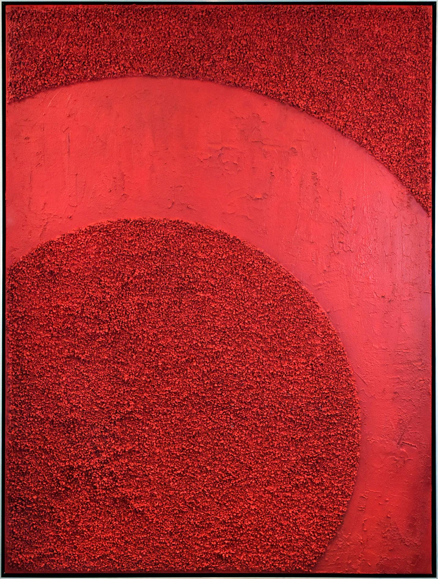 Red Lunar Corona - Painting by Benjamin Birillo Jr.