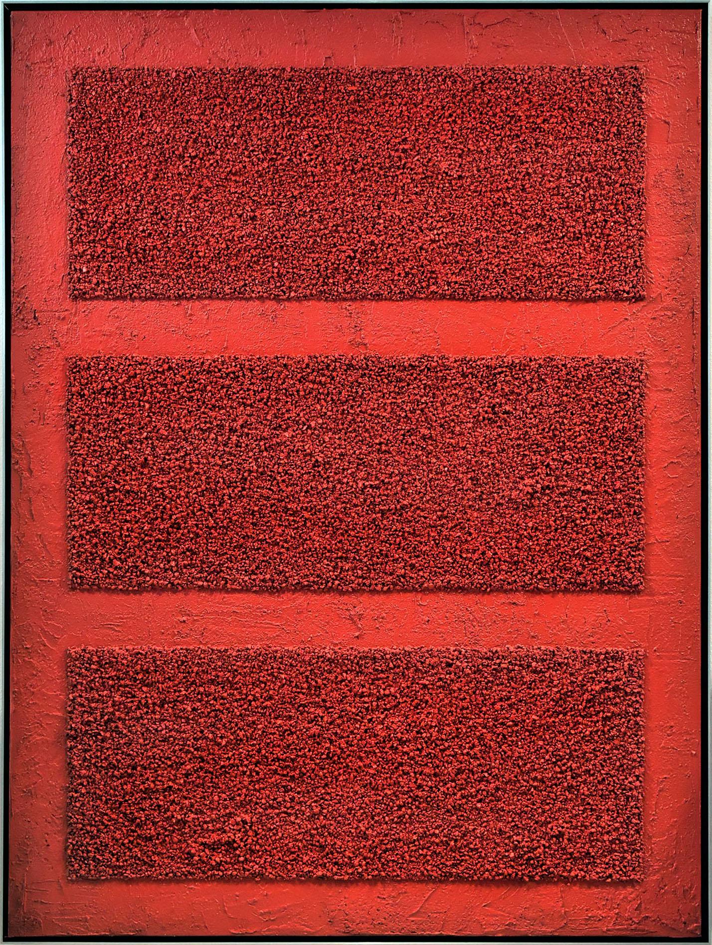 Benjamin Birillo Jr. Abstract Painting – Rote Stäbe 2