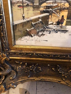 Le Quai de Louvre, Impressionist French City Scene