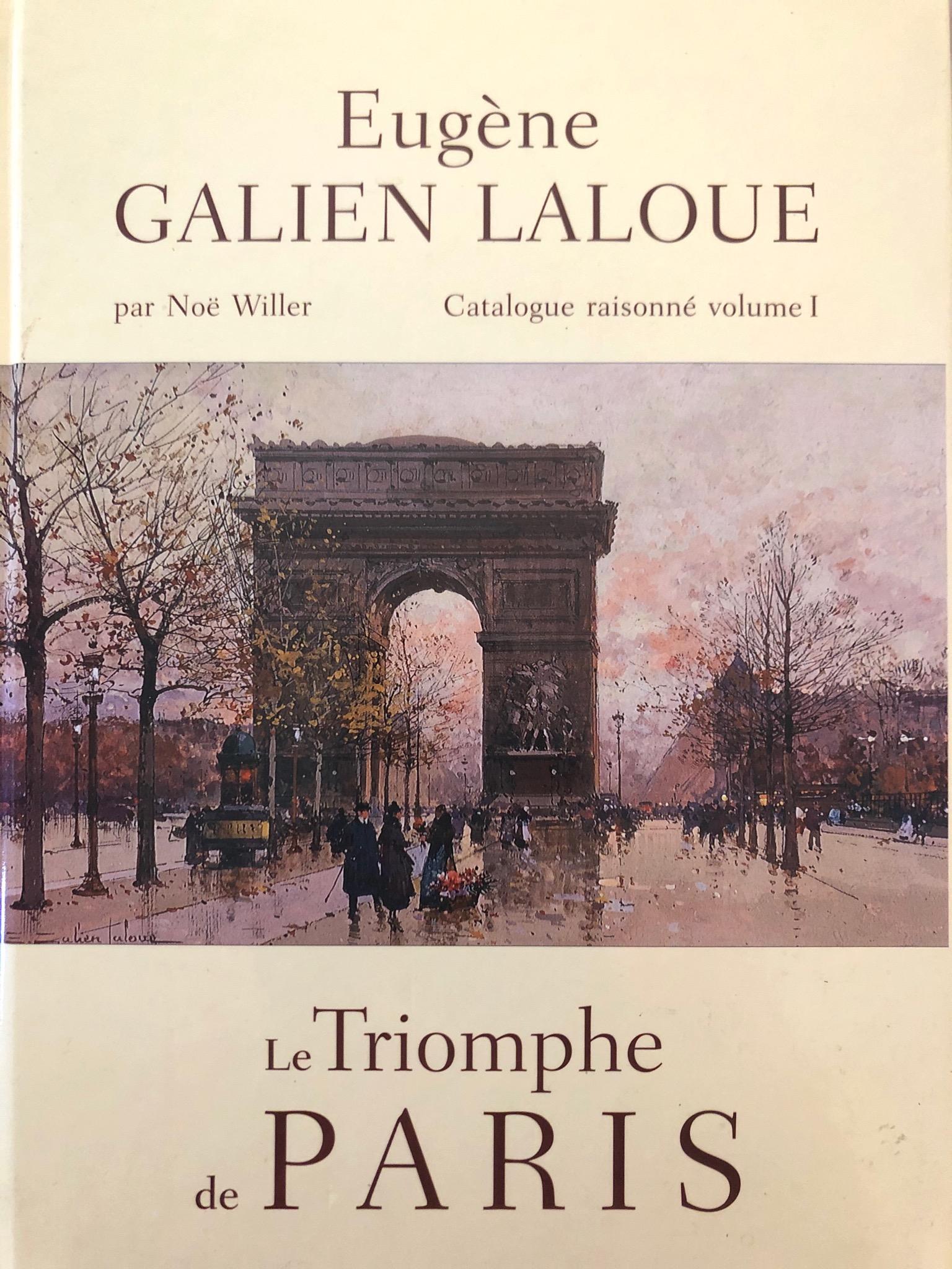 Le Quai de Louvre, Impressionistische französische Stadtszene (Braun), Landscape Art, von Eugene Galien-Laloue