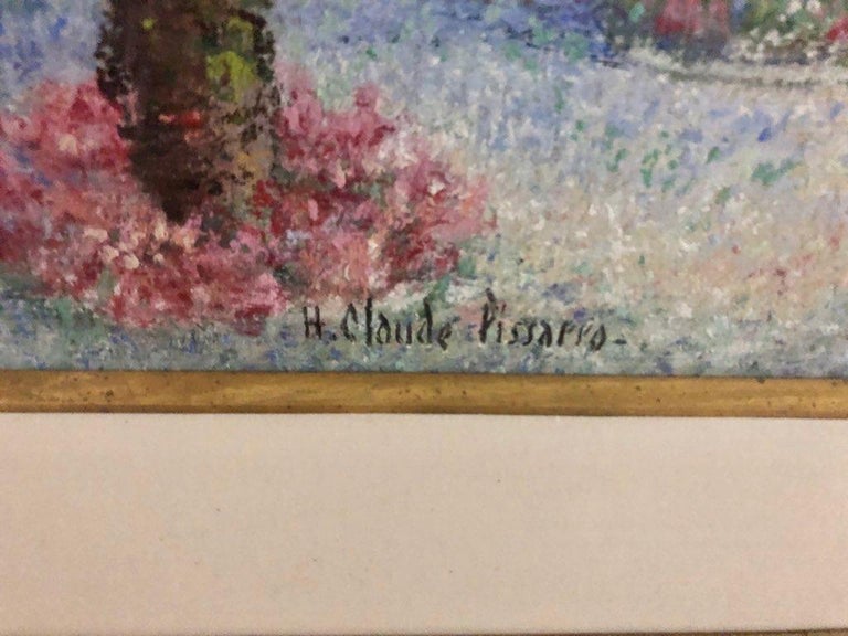 Untitled, Signed pastel - Art by Hughes Claude Pissarro