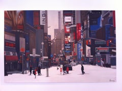 Ina Pesenka, New York in the winter, oil on canvas