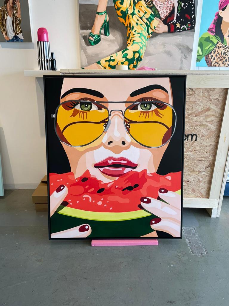Orit Fuchs: Vivid 81 - Stampa giclée su tela di pittura femminile. 40/47