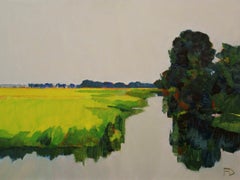 ''A Summer in the Polder'', Contemporary Dutch Oil Painting of a Landscape