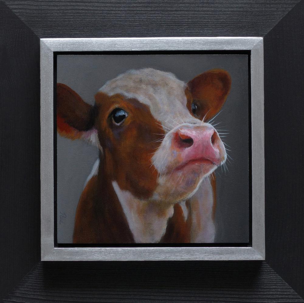 Paul Jansen Animal Painting - ''Cow 3'' Contemporary Dutch Oil Painting of a Cow