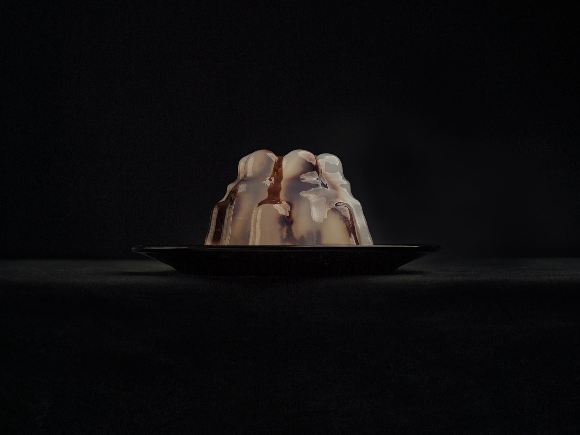 Ursula van de Bunte Figurative Photograph - ''Chocolate'' Dutch Contemporary Still-Life of a Pudding, Photography