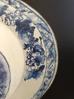"Quail eggs on Chinese porcelain plate" Contemporary Dutch Still-Life Painting