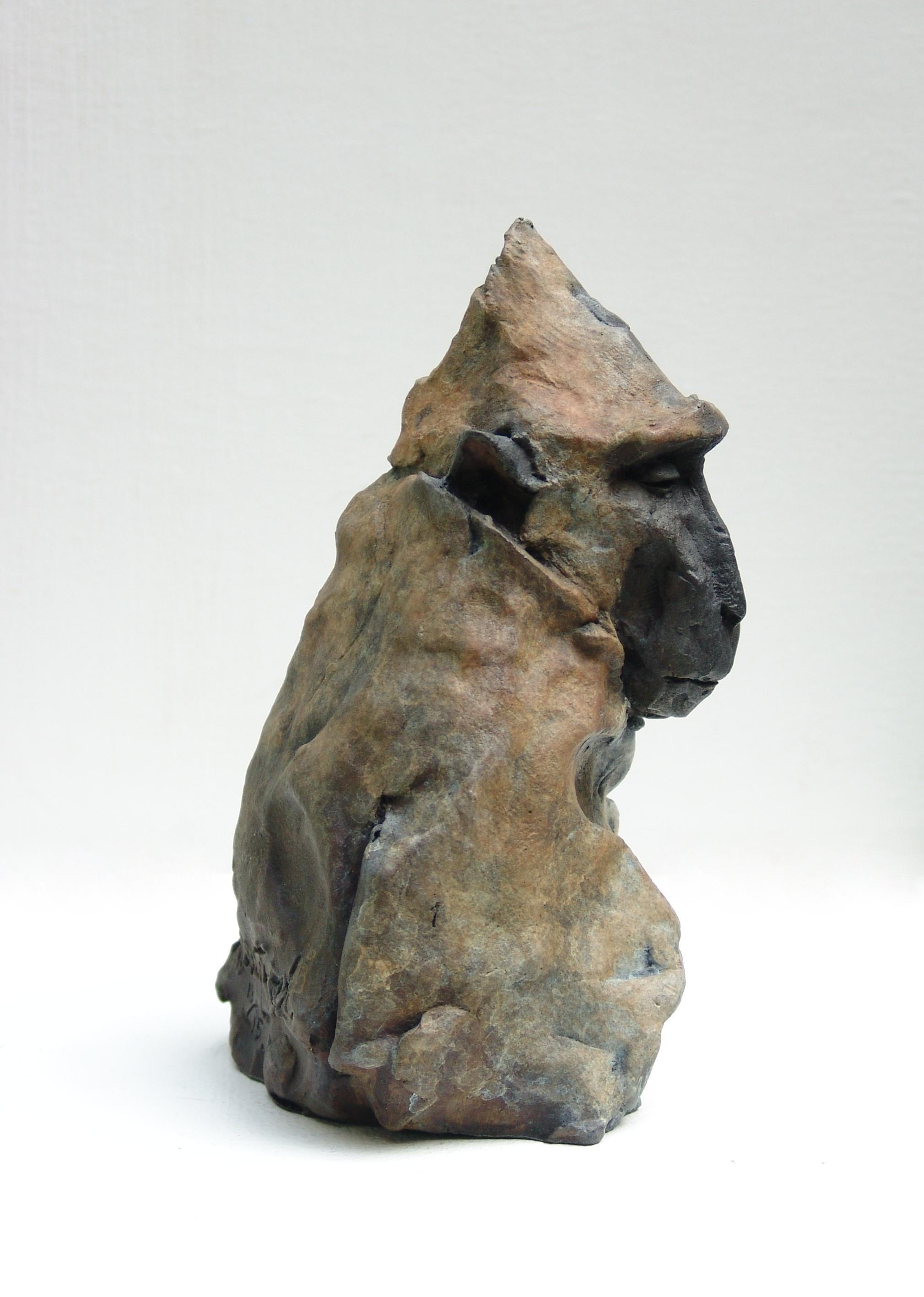 ''Monkey Sketch 2'', Contemporary Bronze Sculpture of a Primate, Monkey 2