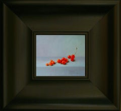 "Red Berries" Contemporary Fine Dutch Realist Still-Life Painting of Fruit