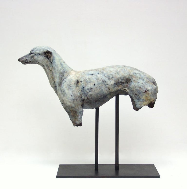 Nichola Theakston - ''Sighthound'', Contemporary Bronze Sculpture Portrait  of a Dog, Hound at 1stDibs