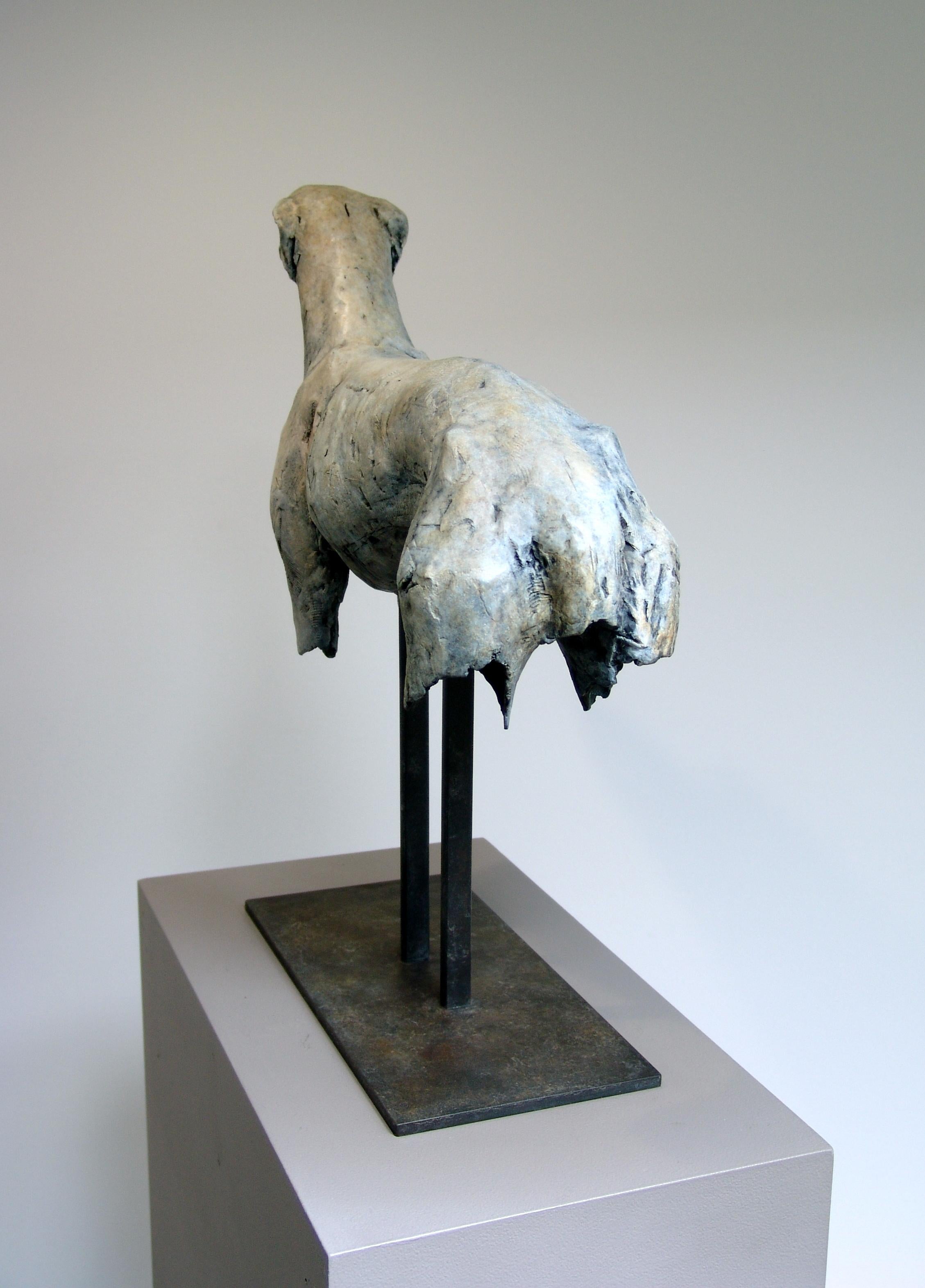 ''Sighthound'', Contemporary Bronze Sculpture Portrait of a Dog, Hound 1