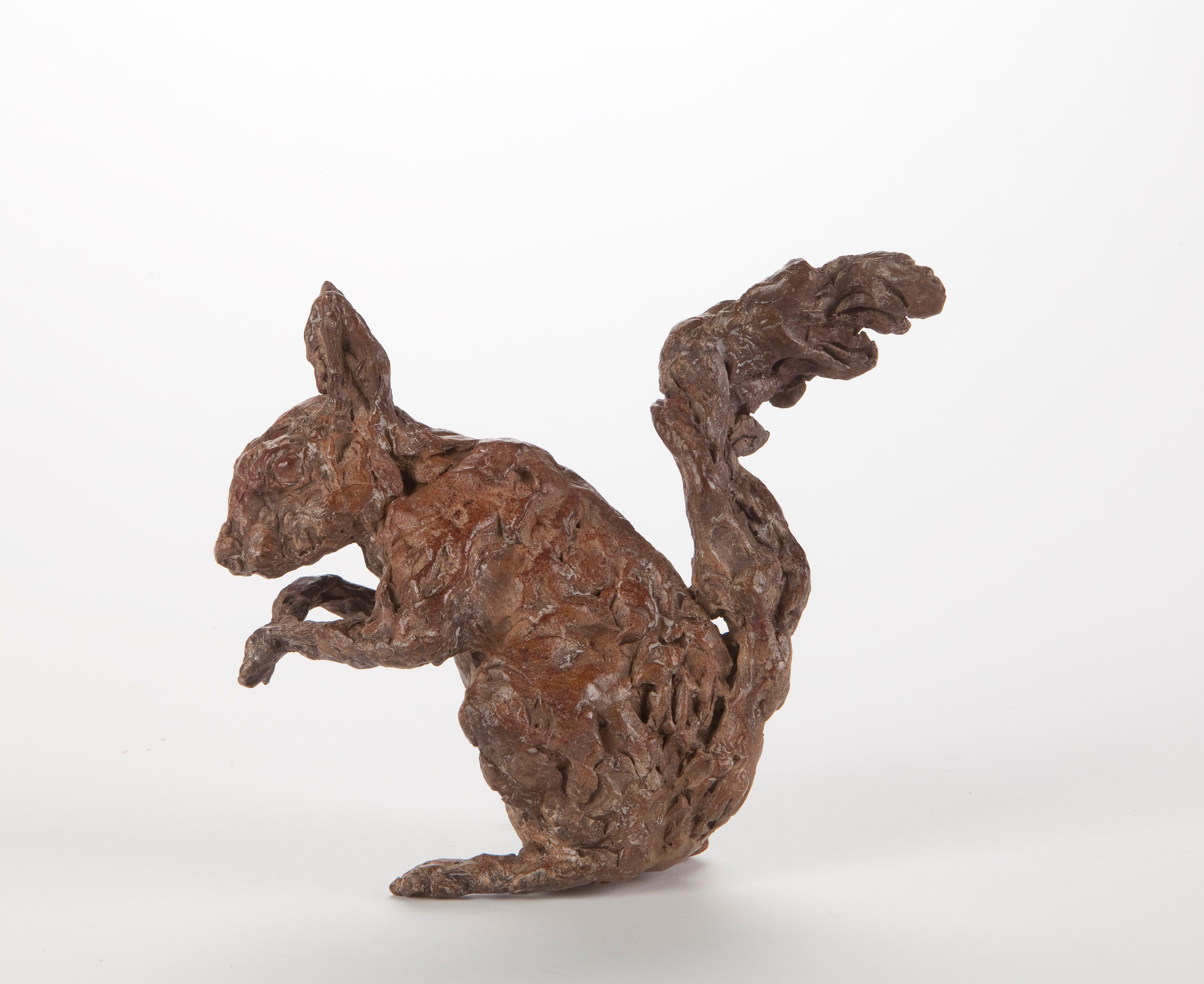 bronze squirrel sculpture