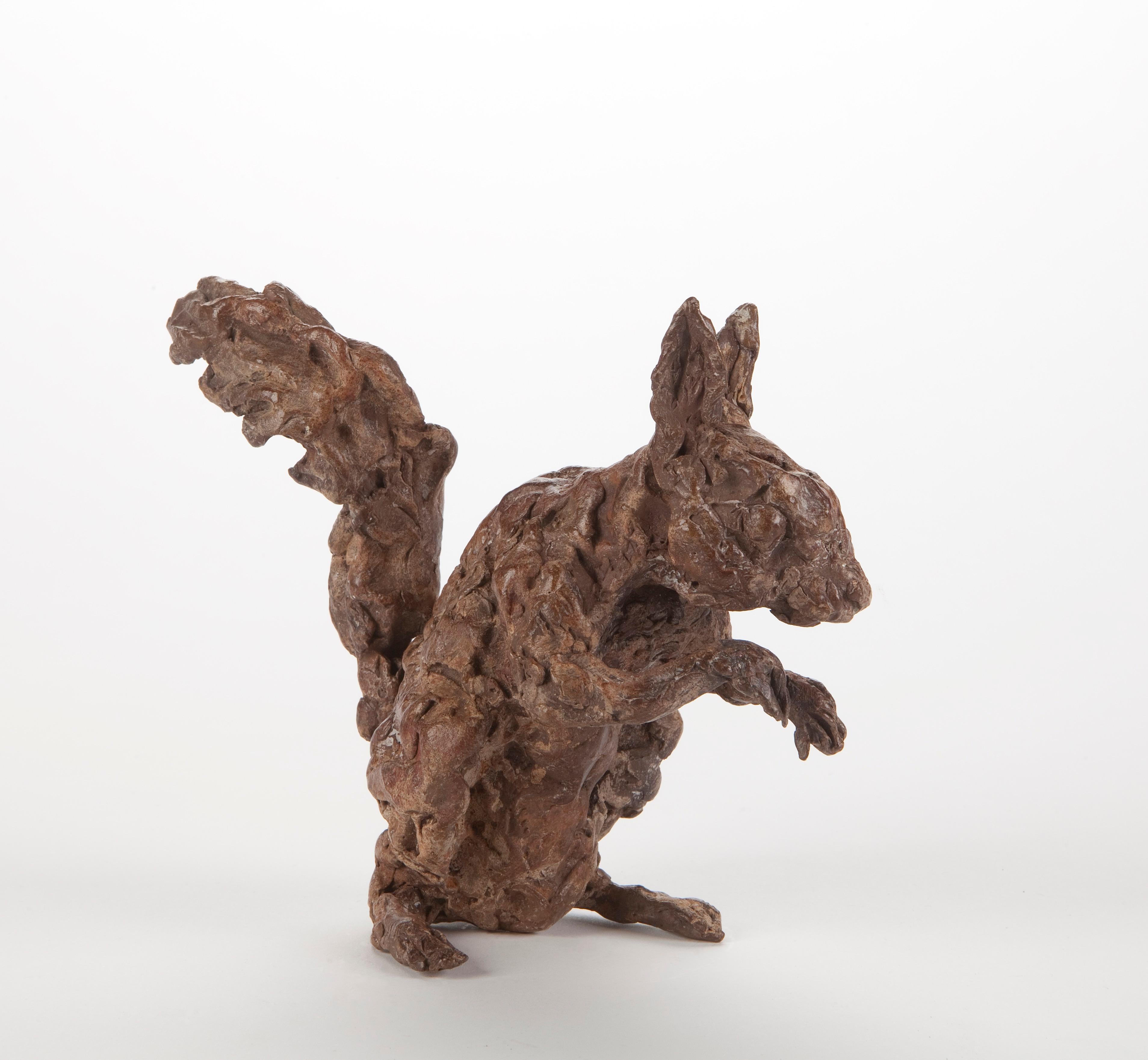 squirrel clay sculpture