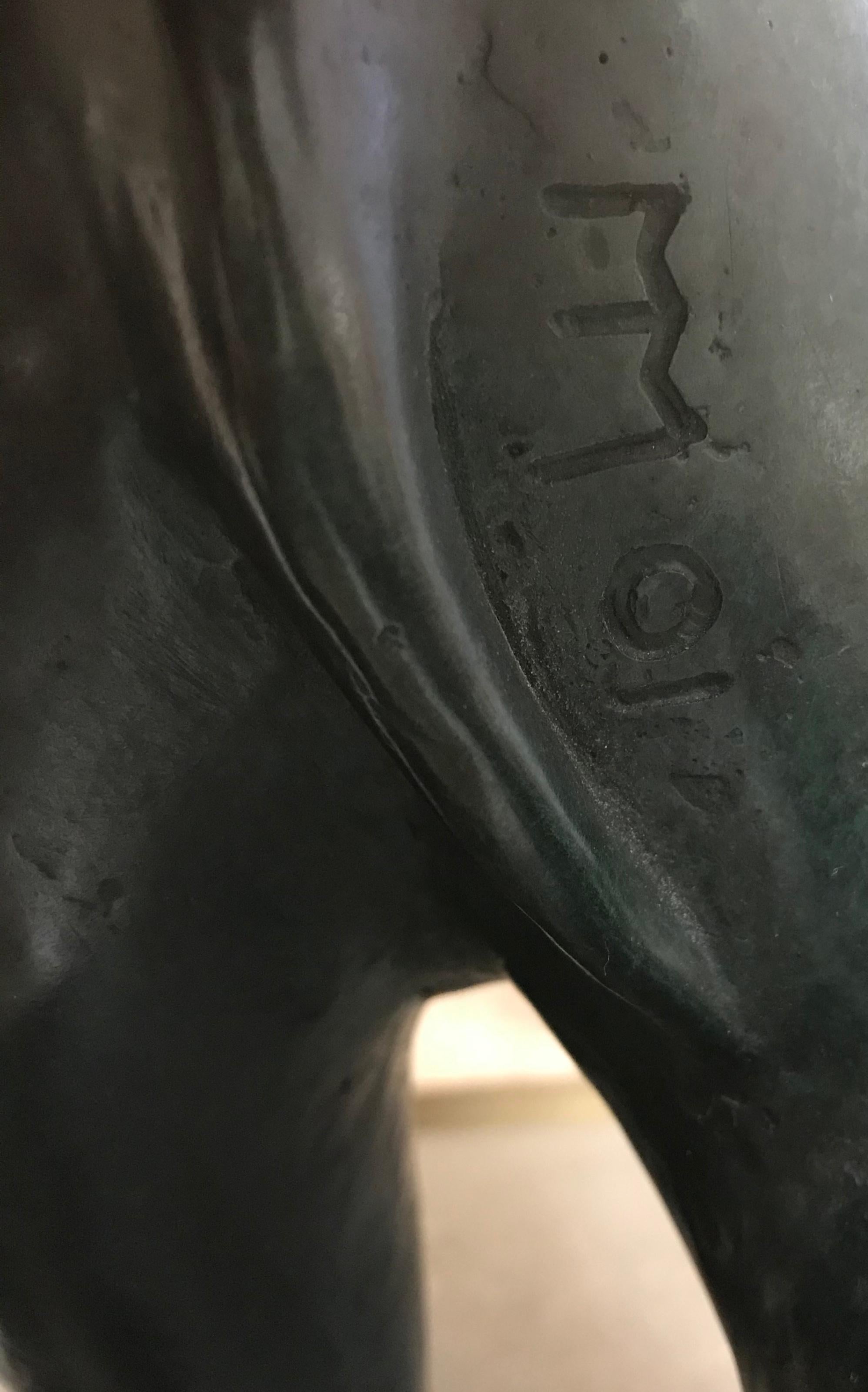 ''Ice Skating Elephant'', Contemporary Bronze Sculpture Portrait of an Elephant 1