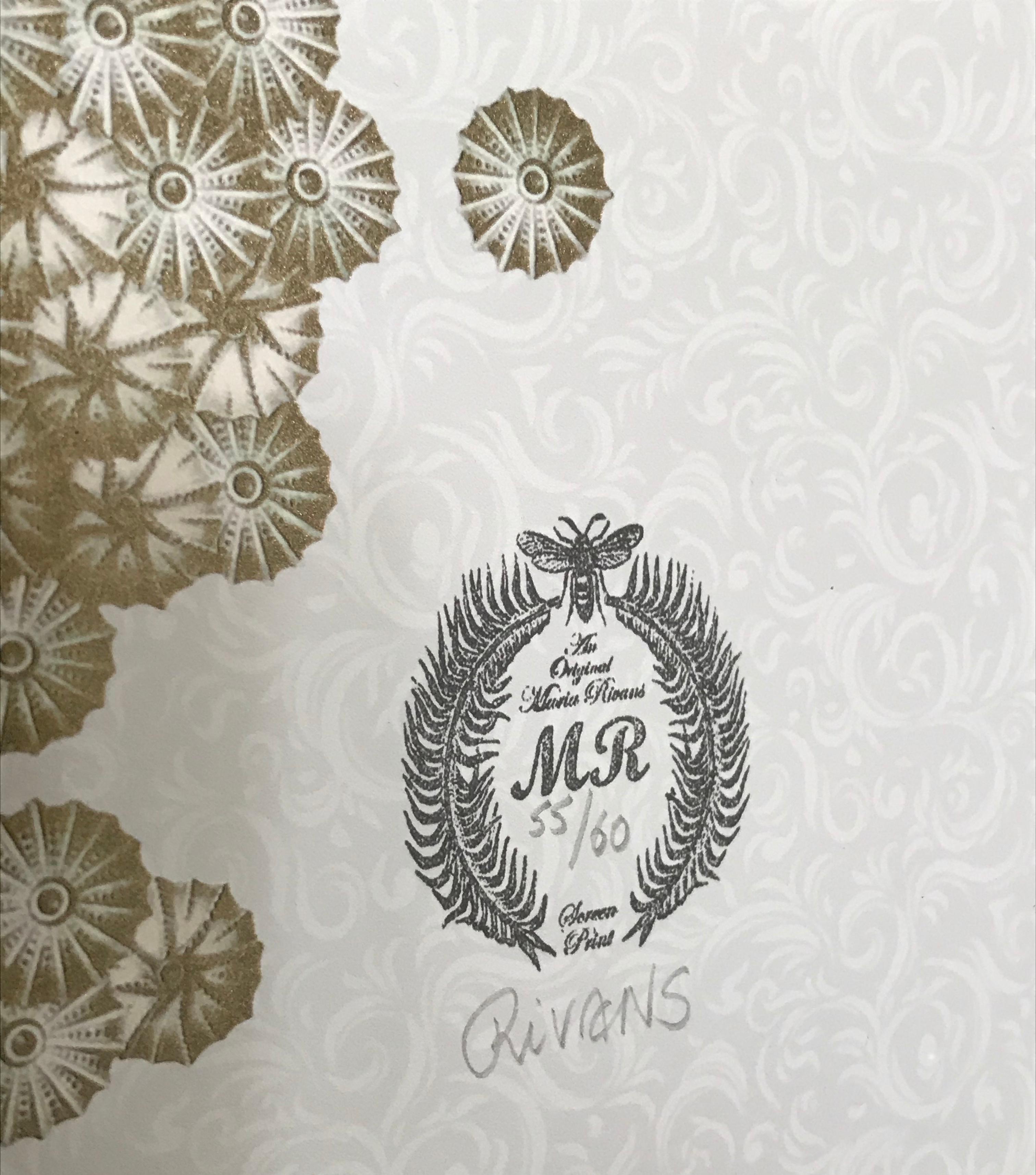''Marianne'' Stampa in edizione limitata di collage surrealista con polvere di diamante in vendita 1