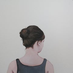 "Girl with Bun" Contemporary Portrait of a Girl with Bun