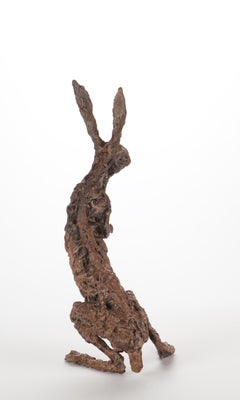 ''Hare Madame'', Contemporary Bronze Sculpture Portrait of a Hare