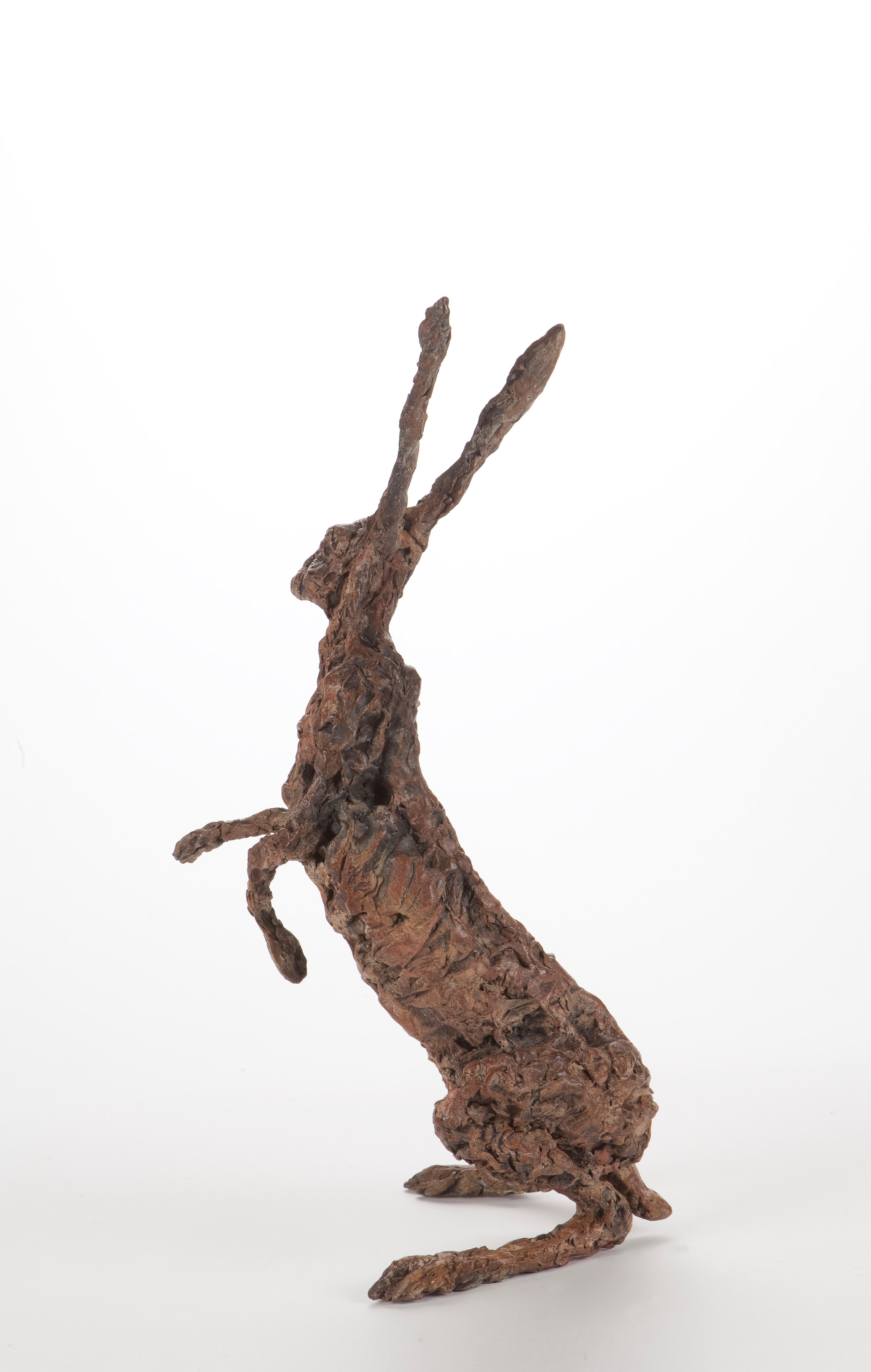 ''Hare Madame'', Contemporary Bronze Sculpture Portrait of a Hare 2