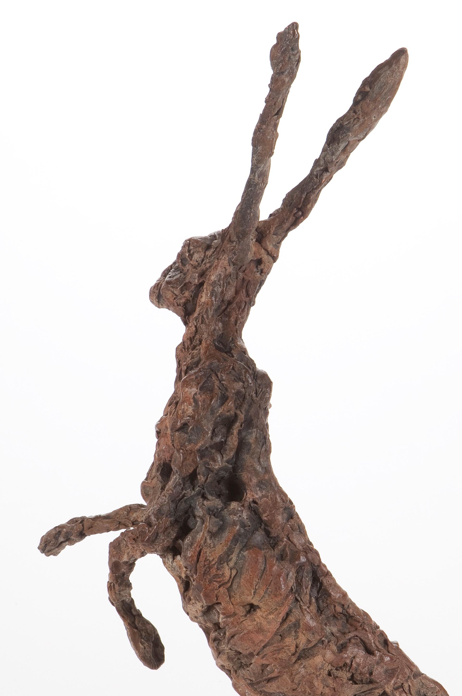 ''Hare Madame'', Contemporary Bronze Sculpture Portrait of a Hare 7