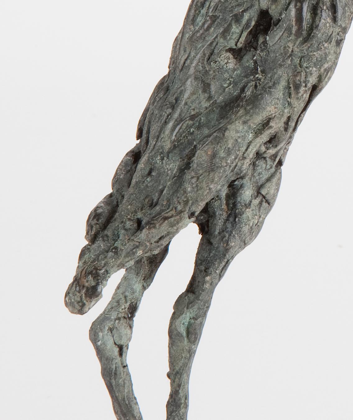 ''Grey Heron'', Contemporary Bronze Sculpture Portrait of a Bird 1