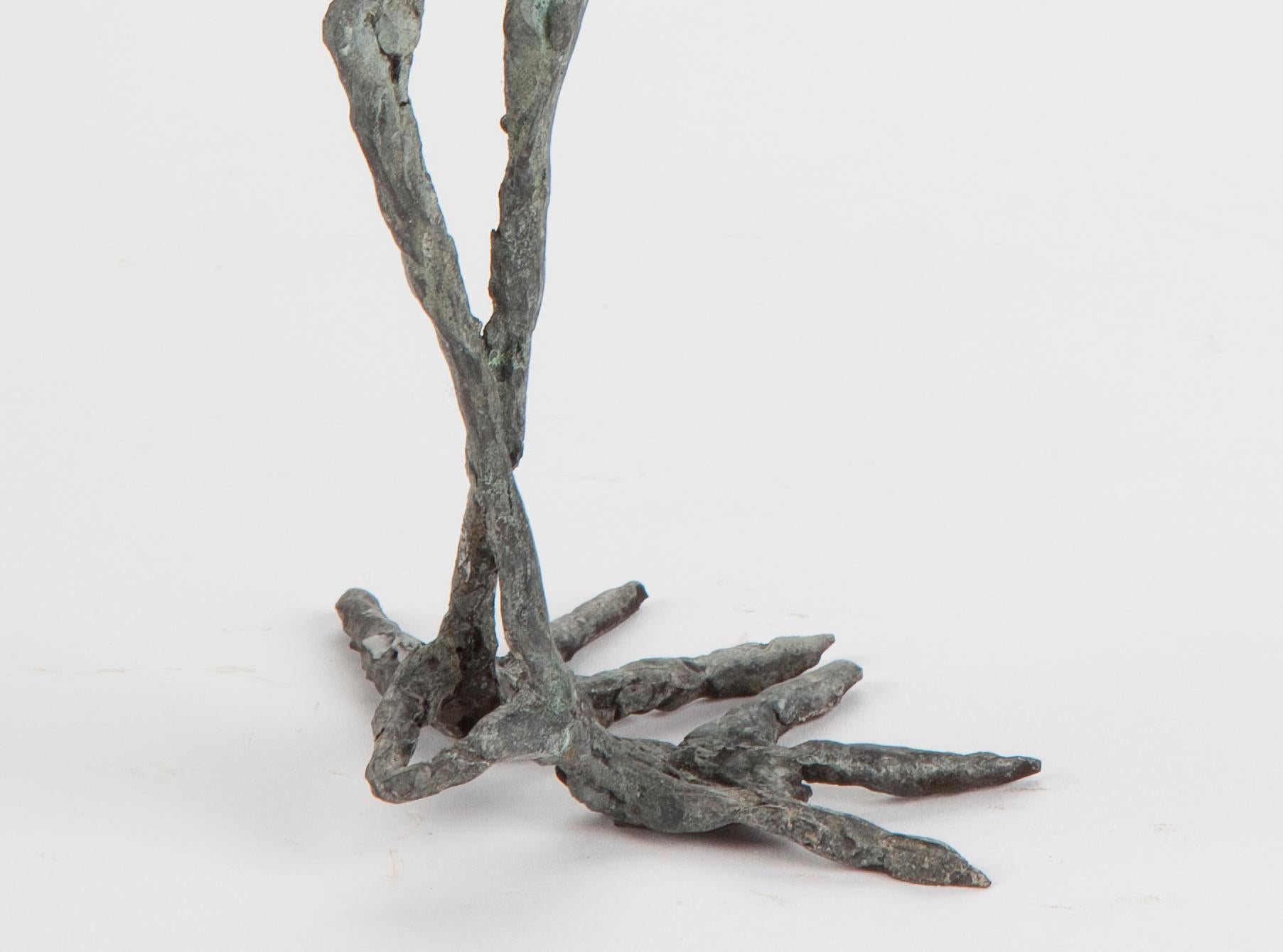 ''Grey Heron'', Contemporary Bronze Sculpture Portrait of a Bird 4