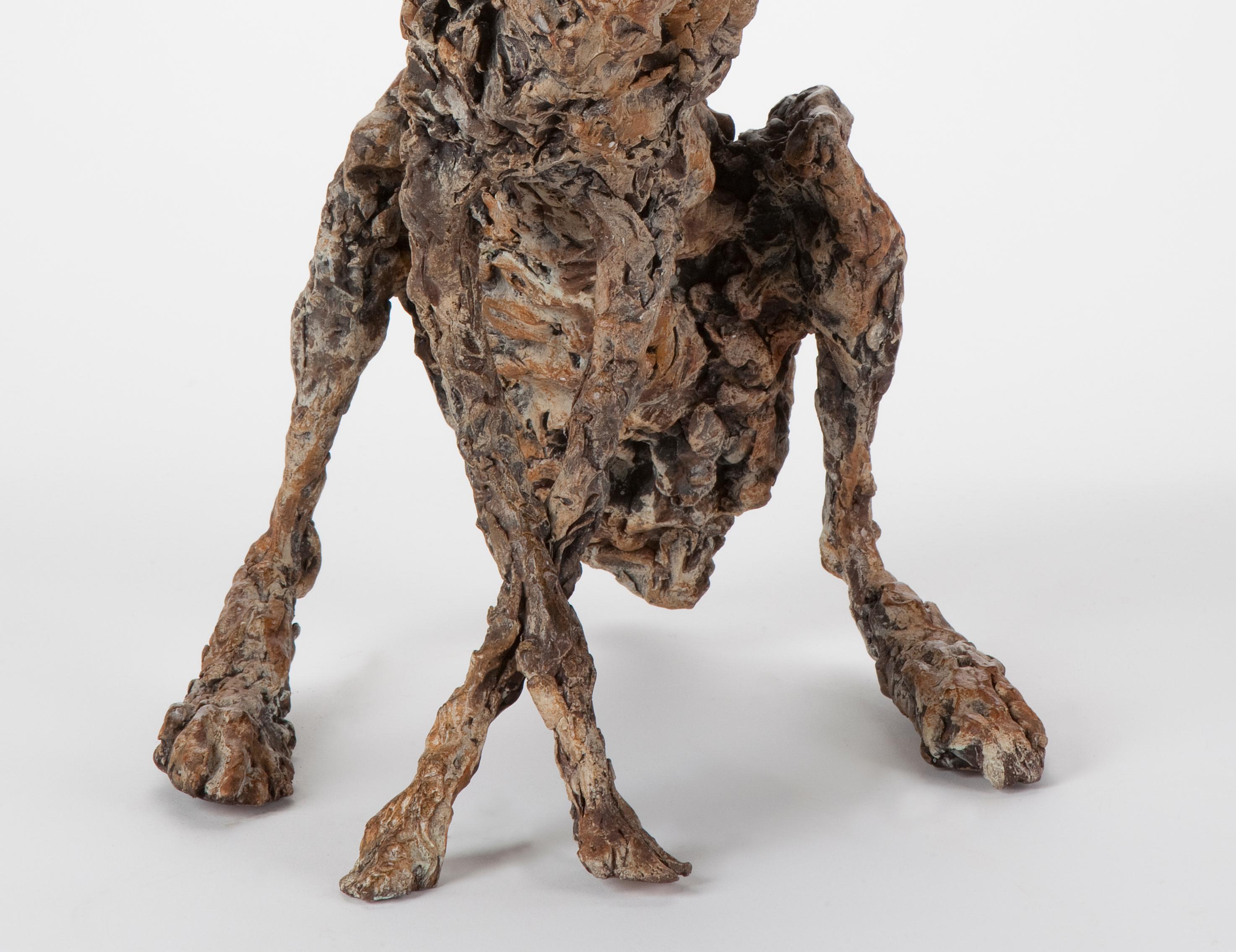 ''Hare Ecoutez'', Contemporary Bronze Sculpture Portrait of a Hare 8