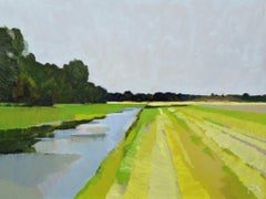 frank dekkers artist
The land after the first cut
, Contemporary Dutch Oil Painting of a Landscape