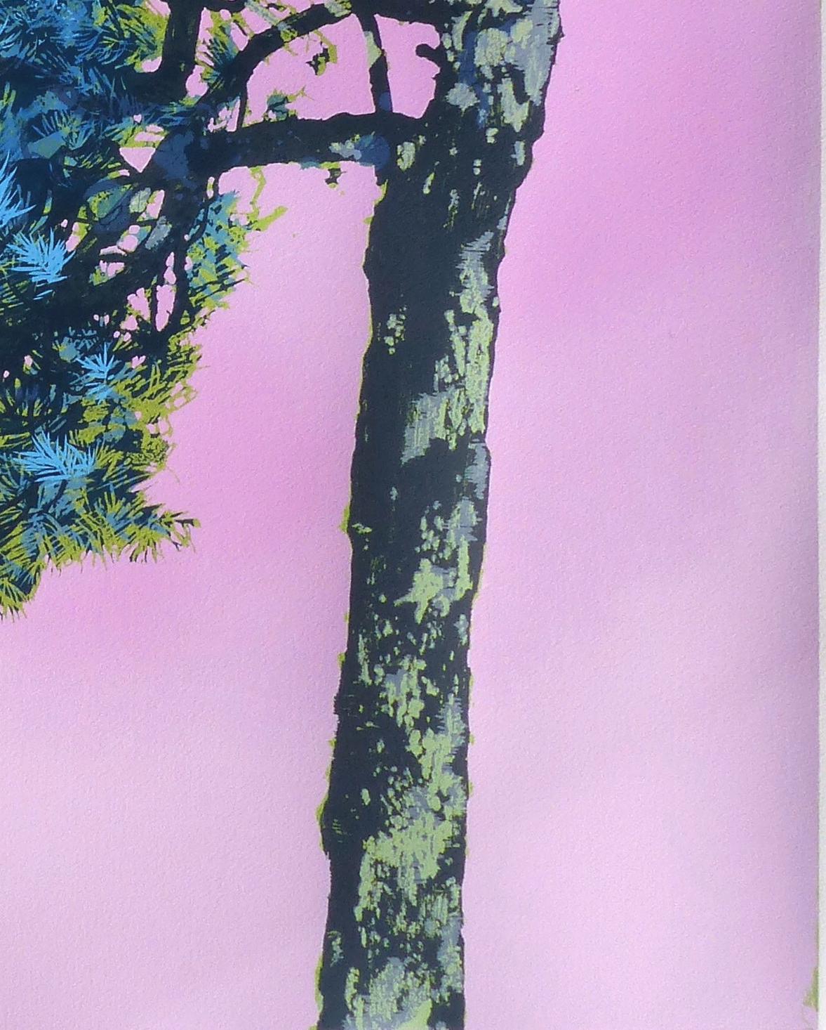 “Pine” Limited Edition Color Print of Nature, A Fairytale Journey - Blue Landscape Print by Henrik Simonsen 