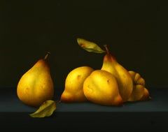 “Quinces” Contemporary Fine Realist Still-Life Painting of Quinces, Fruit