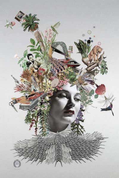 Maria Rivans - ''Joy'' Limited edition print of surrealistic collage ...