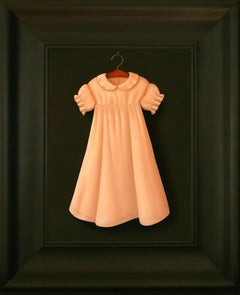 “Pink Dress” Contemporary Fine Realist Still-Life Painting of Pink Dress