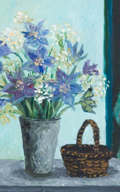 ''Flowers'' Cosy Dutch Painting of a Flower Shop