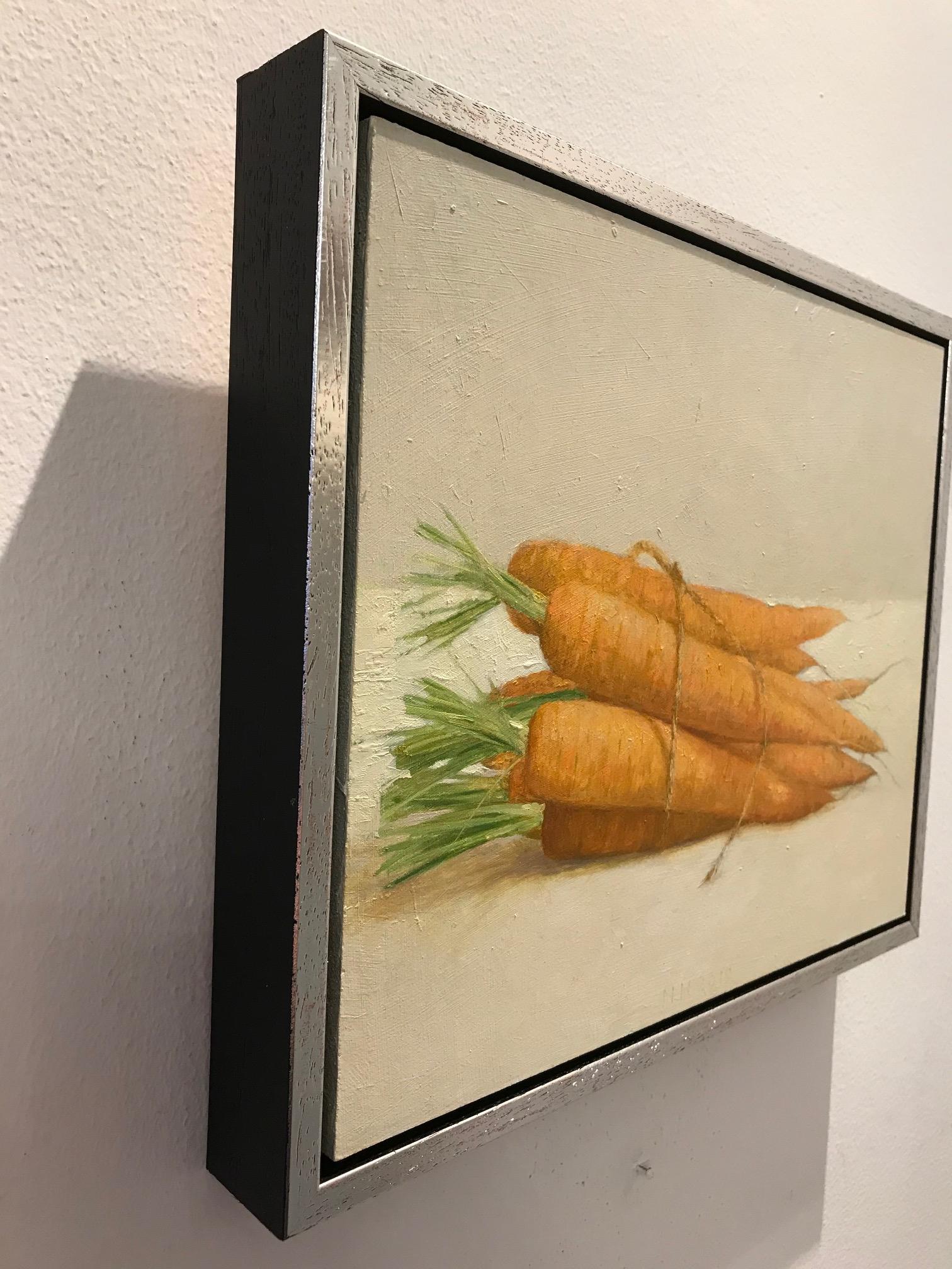 ''Carrots'' Contemporary Dutch Still Life Painting of Vegetables, Carrots 1