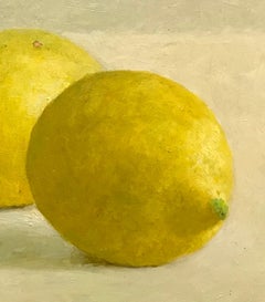 ''Lemons'' Contemporary Dutch Still Life Painting of Fruit, Lemons