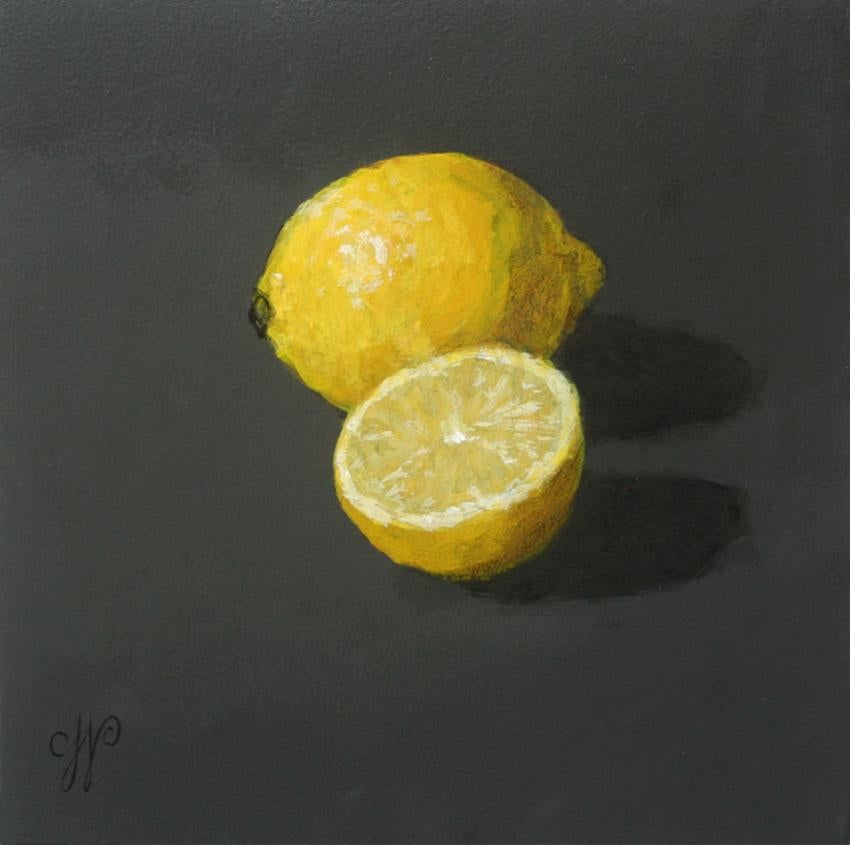 ''Pink Quince on a Plate (dark)'' ''Lemons'' ''Plums'' by Sasja Wagenaar 2