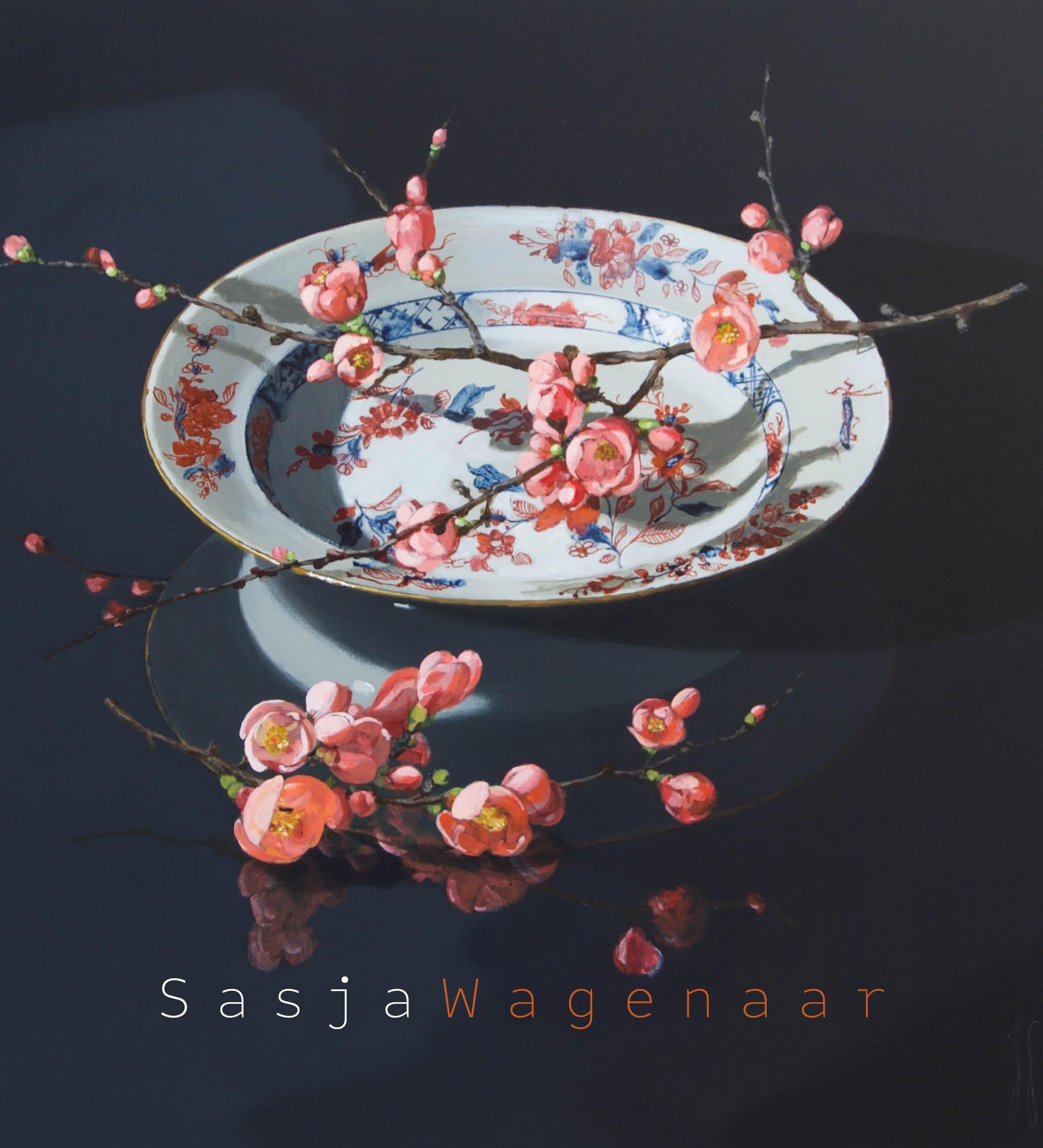 ''Pink Blossom on Porcelain'', Contemporary Still Life with Porcelain & Blossom 8