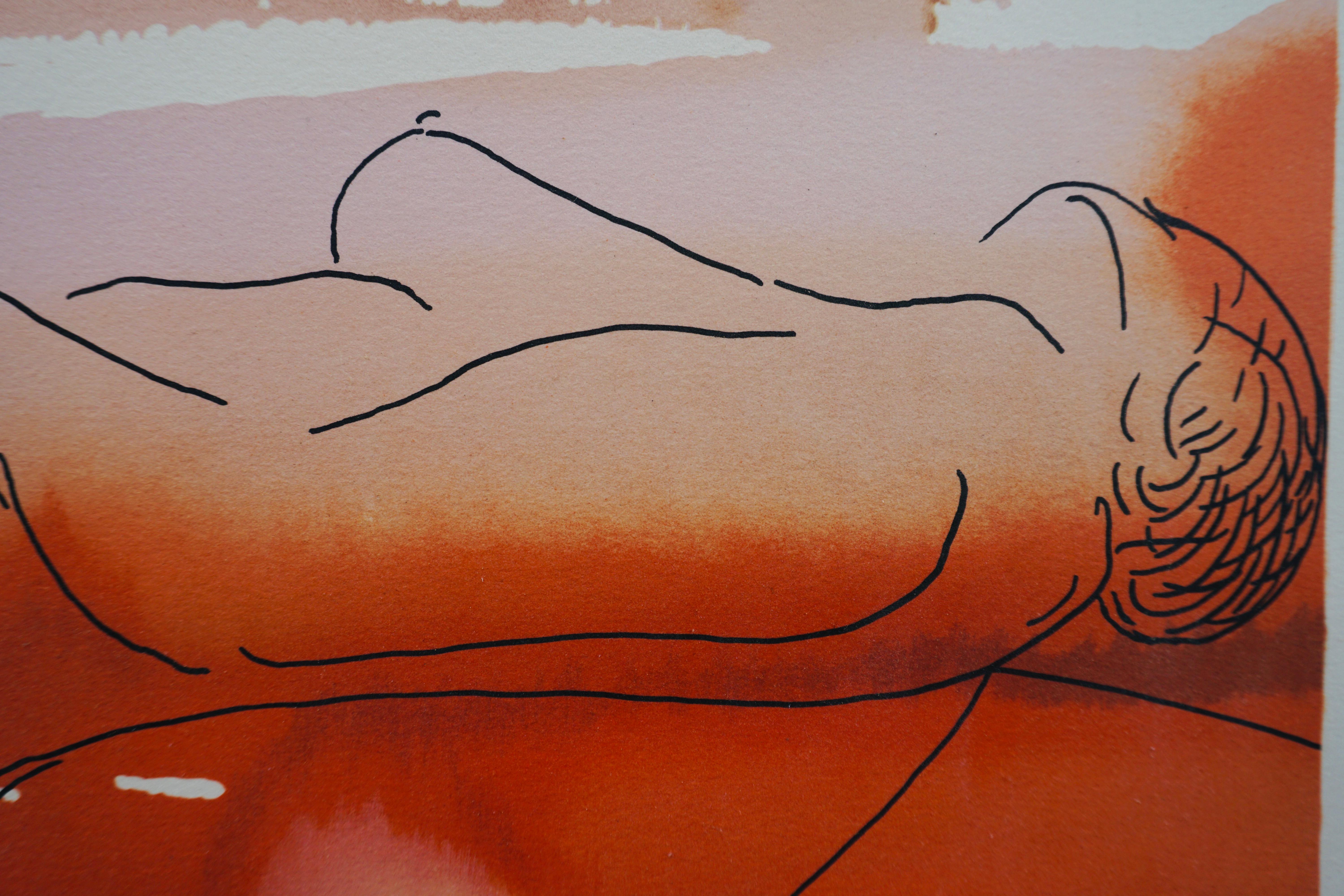 Reza Yahyaei Nude Print - Reclining Nude.
