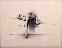 DETAILED Figure study Woody Gwyn pencil on paper signed INVENTORY CLEARANCE SALE