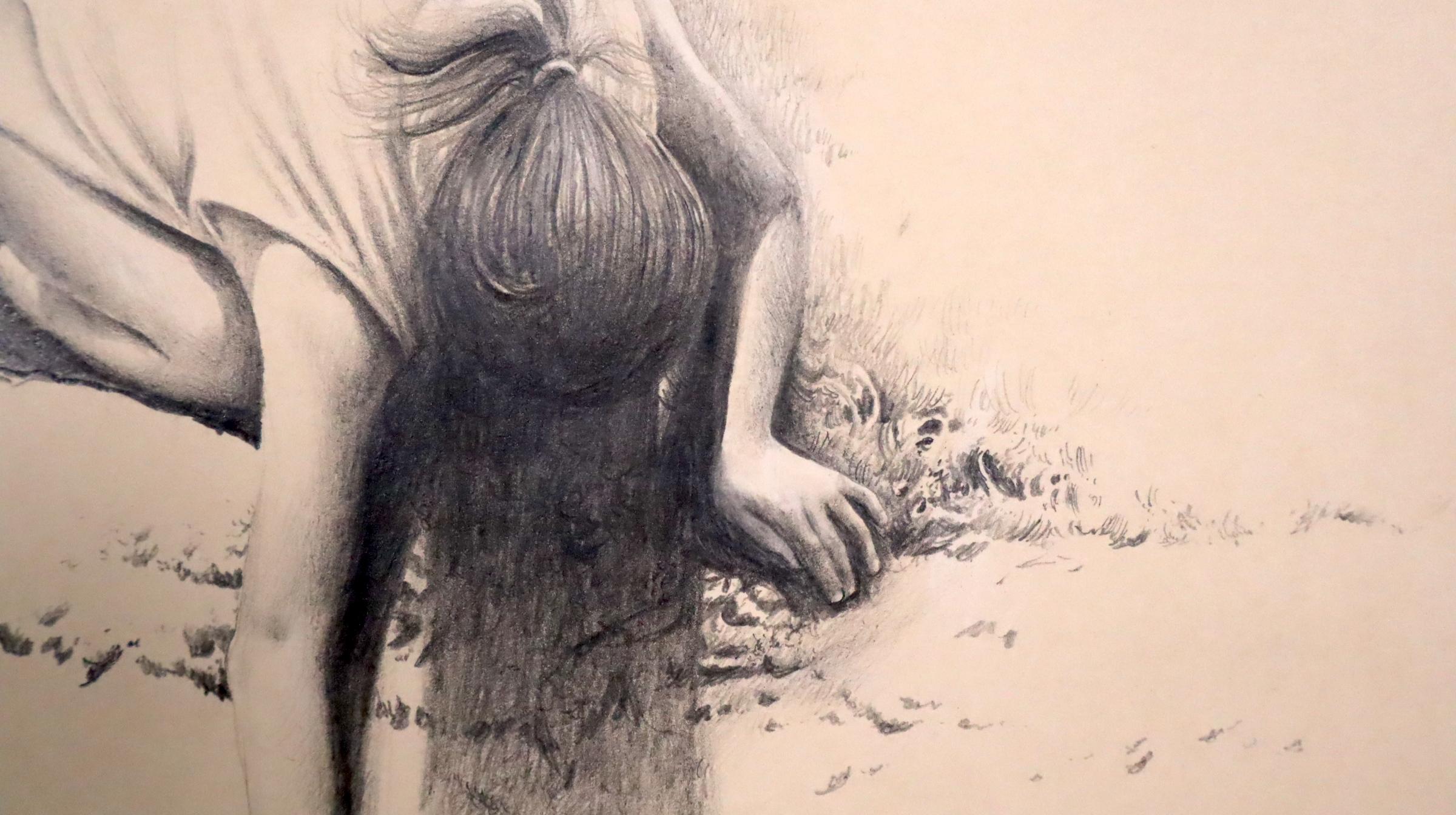 DETAILED Figure study Woody Gwyn pencil on paper signed INVENTORY CLEARANCE SALE For Sale 2