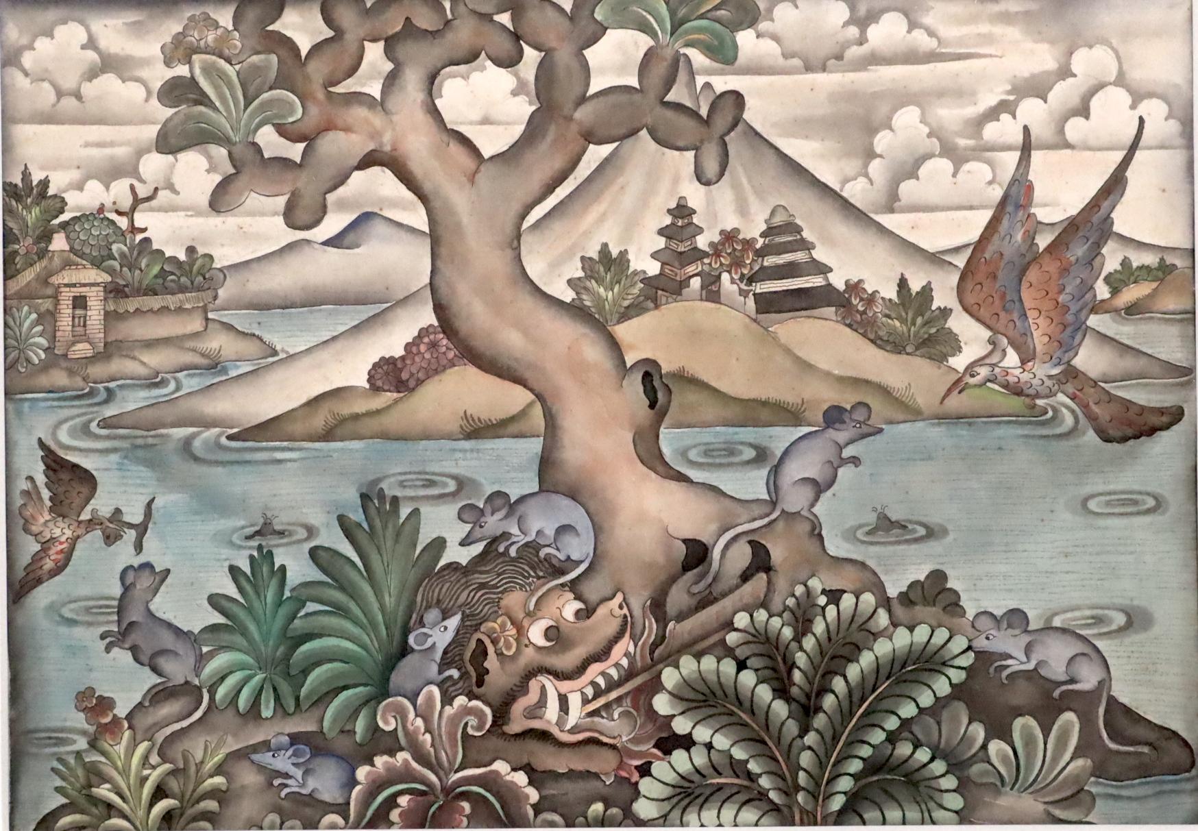 Balinese watercolor Mid-20th century Indonesian art INVENTORY CLEARANCE SALE - Art by Unknown