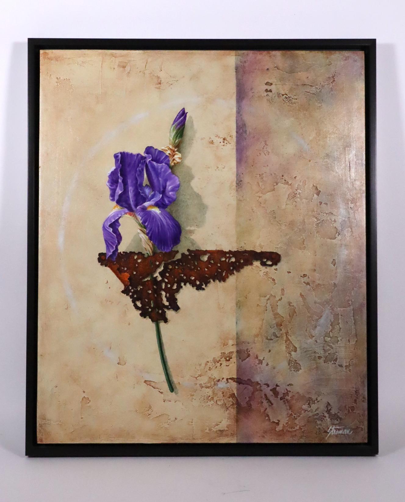 Last chance clearance sale.  Winged Iris realist painting by Brad Stroman For Sale 1