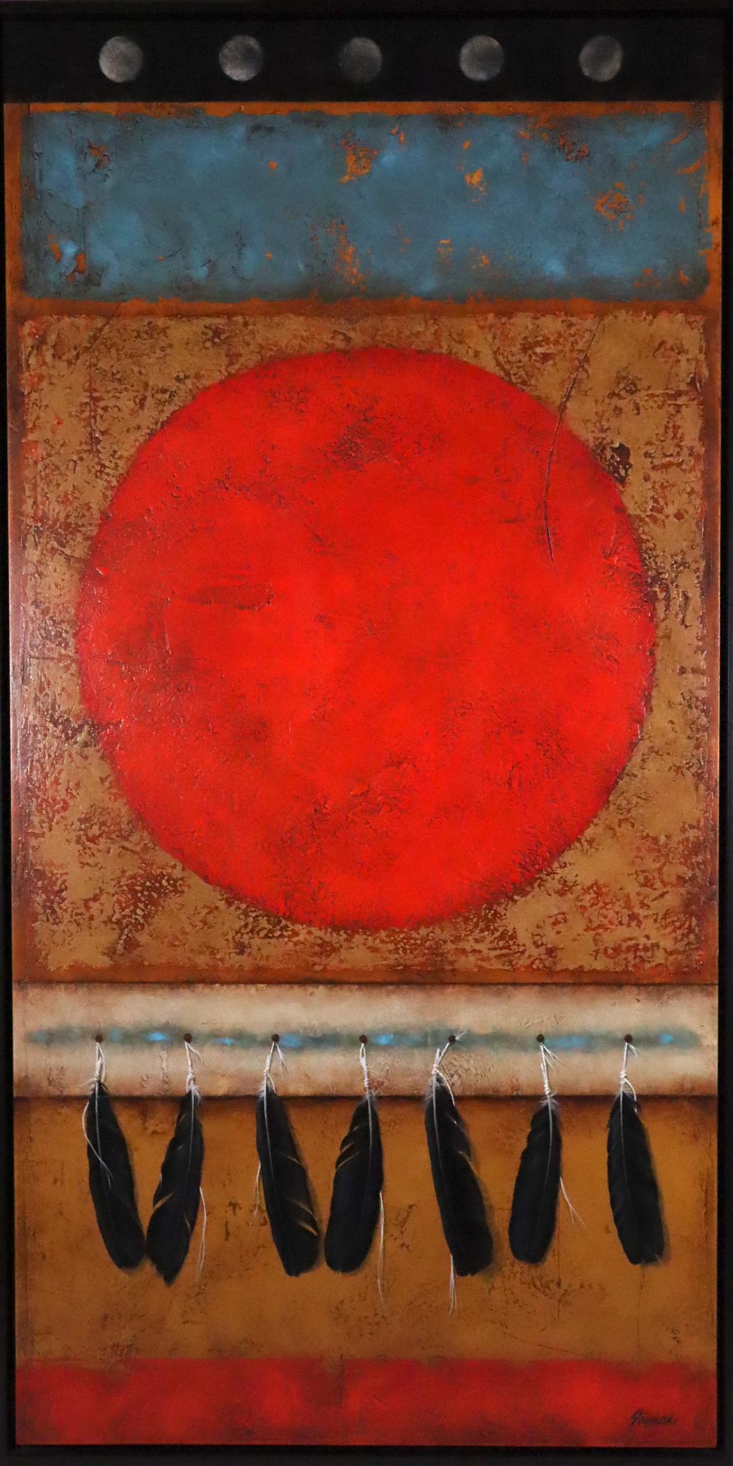 Last chance clearance sale.  Land of the Red Sun painting by Brad Stroman  For Sale 4